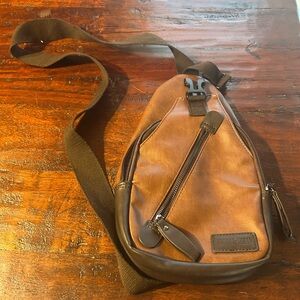 Brown Leather Sling Bag